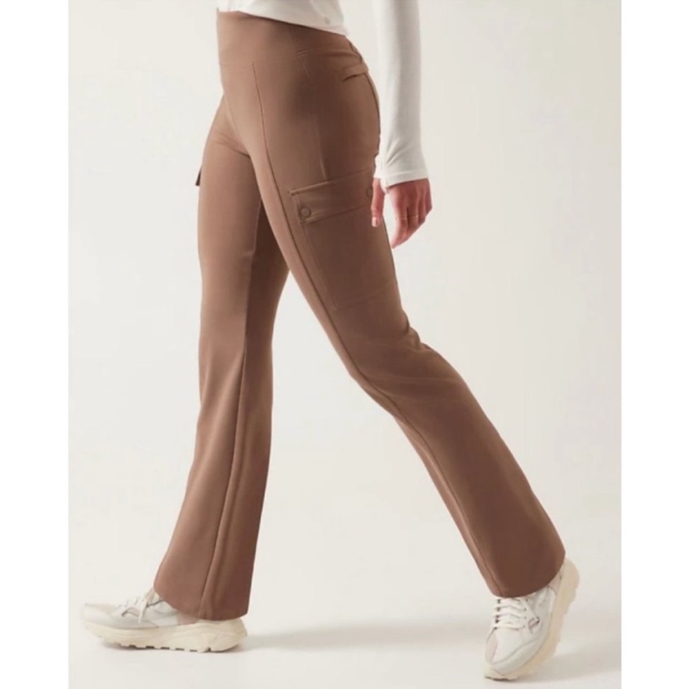 Athleta Brown Flare Cargo Pants